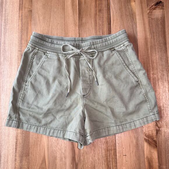 Gap Garment Dyed Shorts Drawstring High Waisted Cotton Pull On Extra Small Green - Picture 6 of 12